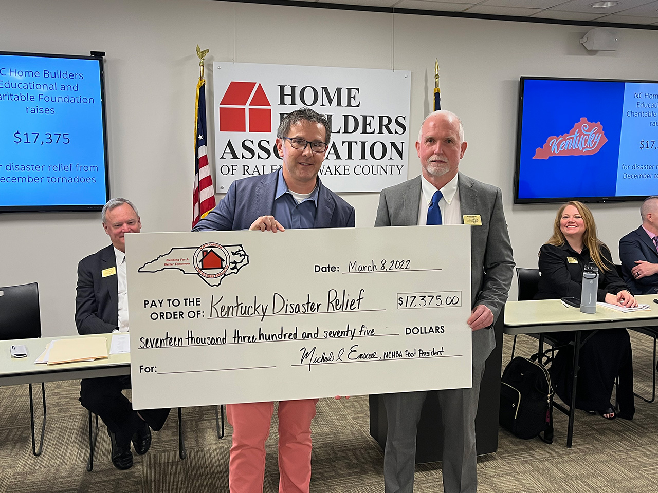 NC Home Builders Educational and Charitable Foundation Raises 17,375 for Disaster Relief in